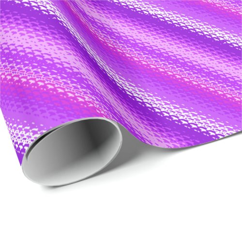 Frosted glass stripes _ purple and orchid wrapping paper