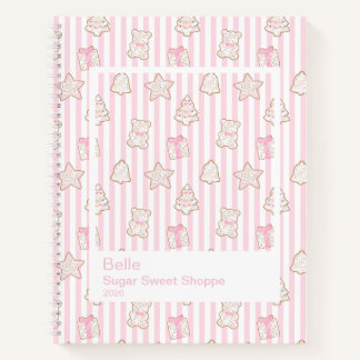 Frosted Holiday Cookies Large Transparent Frame Notebook