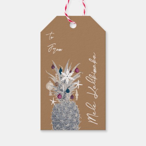 Frosted Island Pine Sugar Plum  Gift Tags