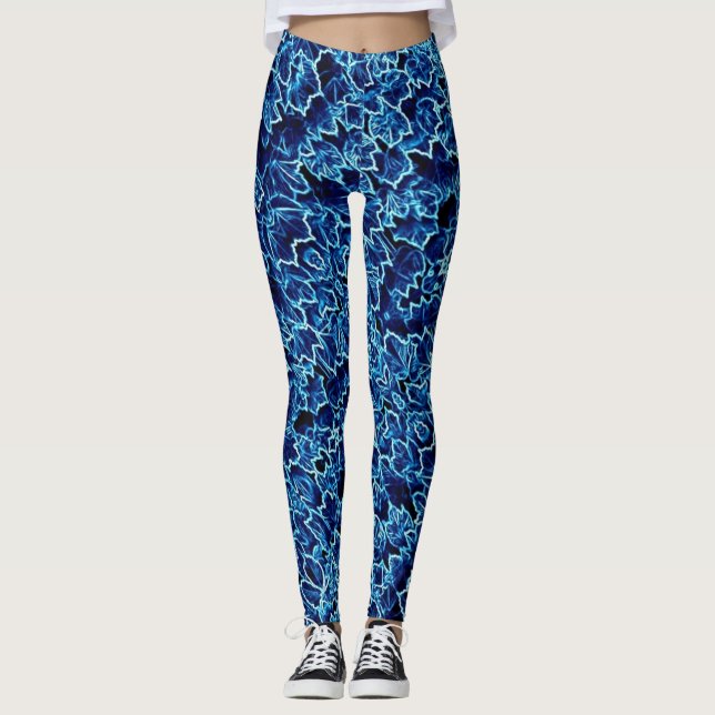 Frosted Ivy Blue  Leggings (Front)