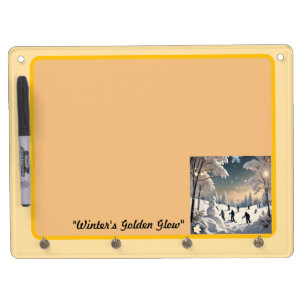 "Frosted Landscape Beauty" Dry Erase Board With Keychain Holder