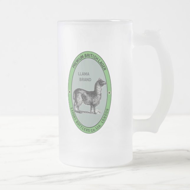 Frosted Llama Beer Mug (Right)