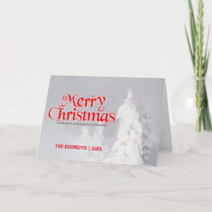 Frosted Lodgepole Pine Trees Holiday Card
