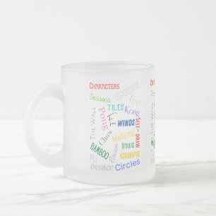 Frosted Mahjong Words Mug