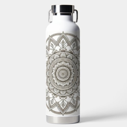 Frosted Mandala  Water Bottle