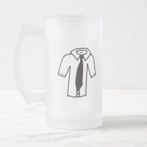 Frosted Mug wBlack and White Shirt wTie