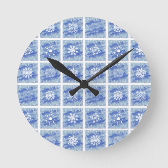 Frosted Panes Round Clock (Front)