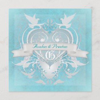 Frosted Princess Fairy Tale Teal Invitation by theedgeweddings at Zazzle
