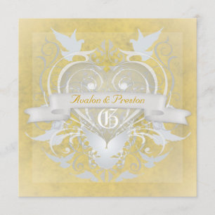 Frosted Princess Fairy Tale Yellow Invitation