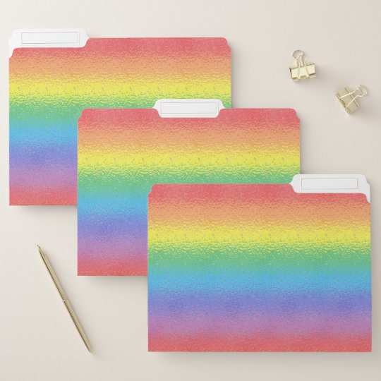 Frosted Rainbow File Folder