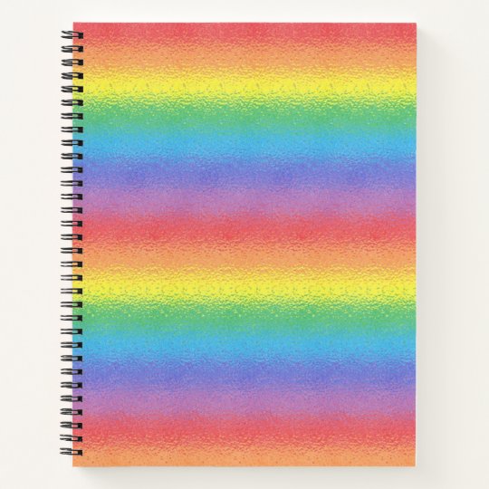 Frosted Rainbow Notebook | Zazzle.com