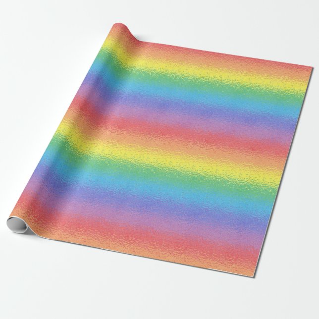 Frosted Rainbow Wrapping Paper (Unrolled)