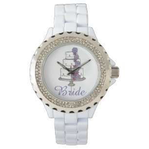 Frosted Rose Roses Wedding Cake Bride Bridal Watch