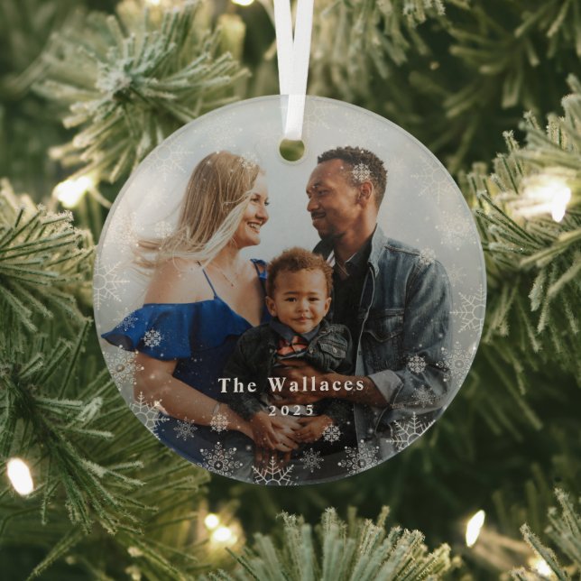 Frosted Season Personalized Christmas Ornament (Insitu)