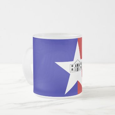 Frosted small glass mug - flag of San Antonio Frosted small glass mug - flag of San Antonio