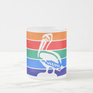 Frosted small glass mug, flag of St. Petersburg Frosted Glass Coffee Mug