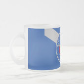 Frosted small glass mug with flag of Las Vegas (Left)