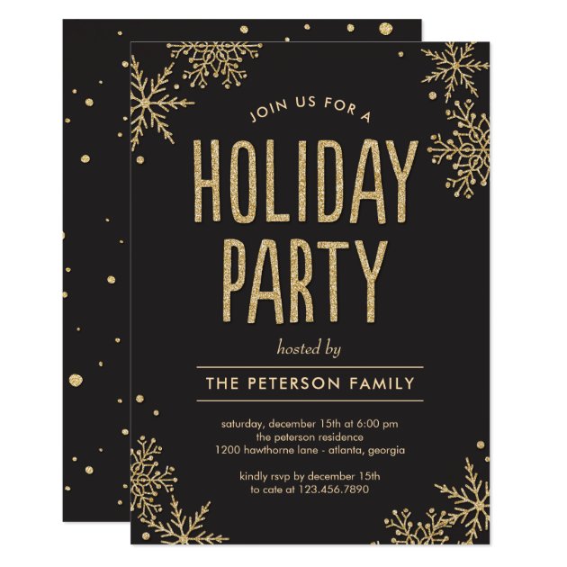 Frosted Snowflakes EDITABLE COLOR Party Invitation