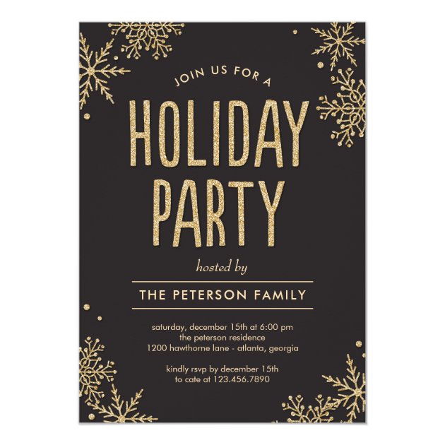 Frosted Snowflakes EDITABLE COLOR Party Invitation