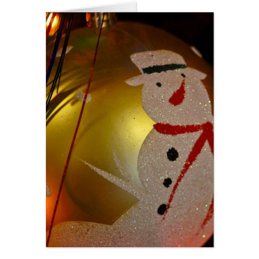 Frosted Snowman Ornament Cards (Front)