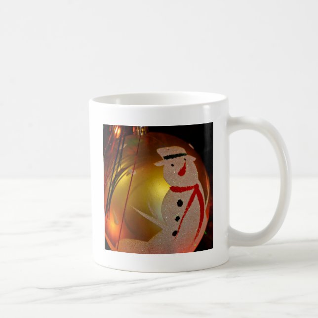Frosted Snowman Ornament Coffee Mug (Right)