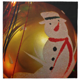 Frosted Snowman Ornament Napkin
