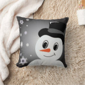 Frosted Snowman Throw Pillow (Blanket)
