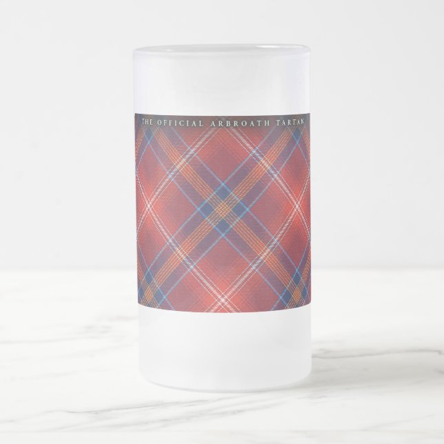 Frosted Stein - Red Lichtie Tartan - Customizable (Center)