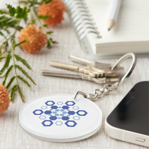 Frosted Symmetry Keychain