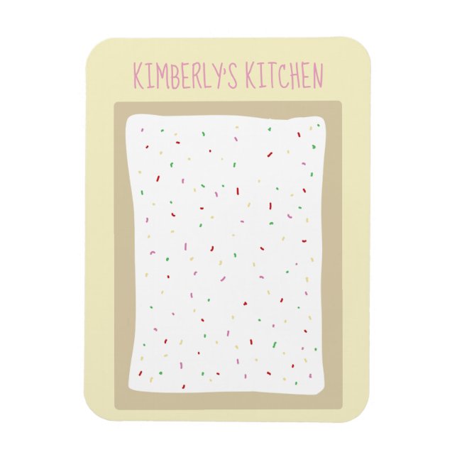 Frosted Toaster Pastry Cute Personalized Magnet (Vertical)