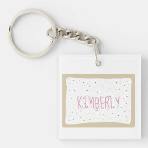 Frosted Toaster Pastry Personalized Keychain