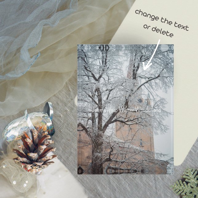 Frosted trees and a majestic cathedral  paperweight (Creator Uploaded)