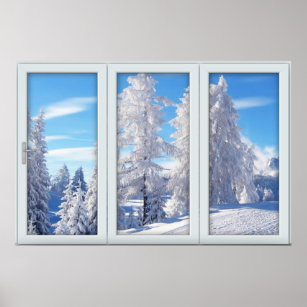 Snowy Window View Art Print for Sale by MetallicWings15