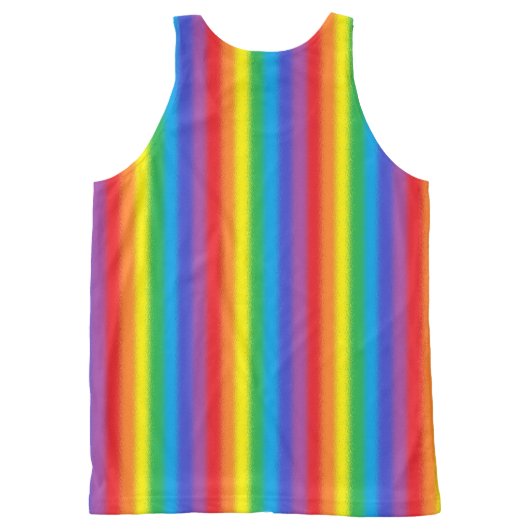 Frosted Vertical Rainbow All-Over-Print Tank Top (Back)