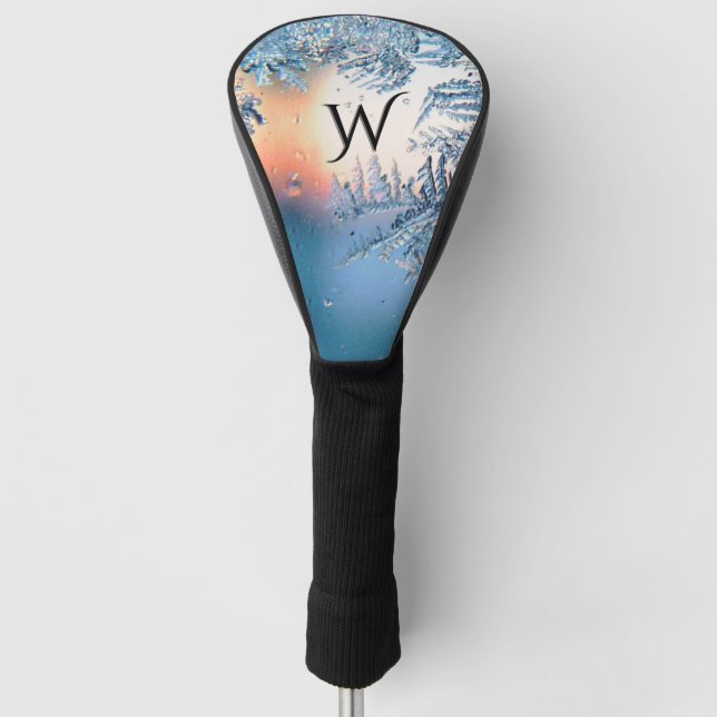 Frosted View Initialed  Golf Head Cover (Front)
