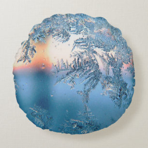 Frosted View Round Pillow