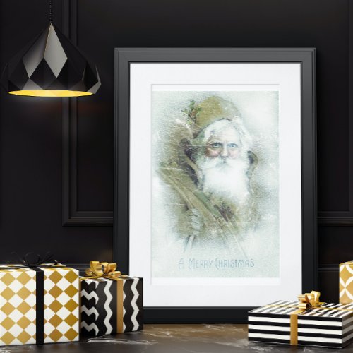 Frosted vintage Santa Claus Poster