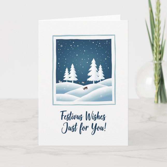 Frosted Window Winter Card (Front)