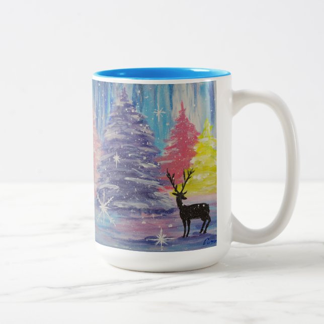 Frosted Winter Two-Tone Coffee Mug (Right)