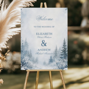 Frosted Woodland Serenity Blue Foam Board
