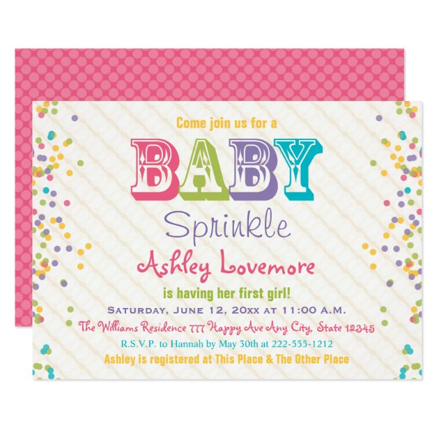 Frosting And Sprinkles Baby Sprinkle Invitation