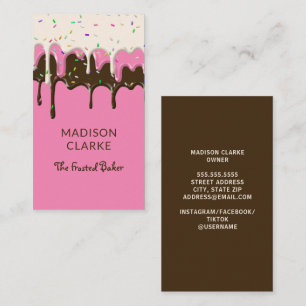 Frosting Sprinkles Baker Bakery Business Card