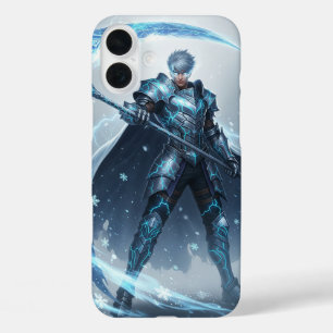 Frostmarked Warrior Epic Anime iPhone 16 Plus Case