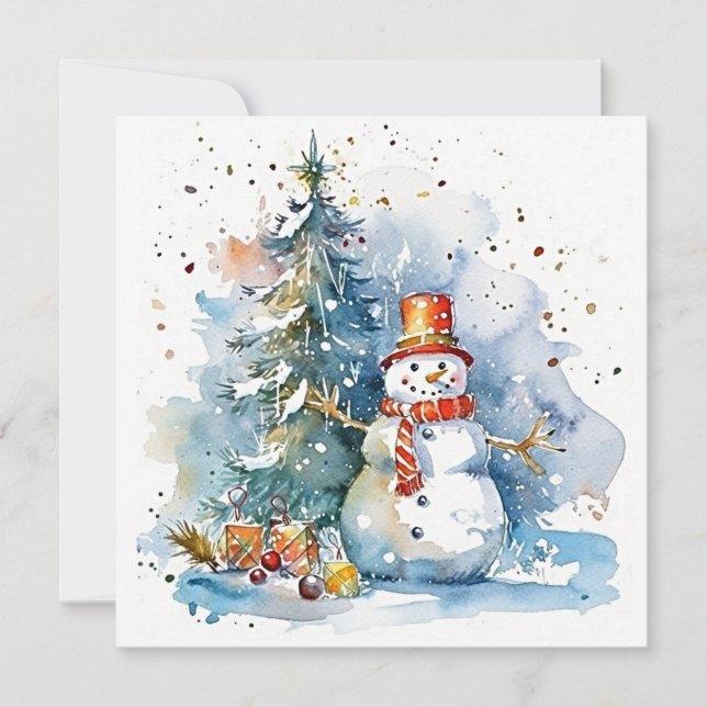"Frosty Adventures: Fun-filled Christmas" Note Card (Front)
