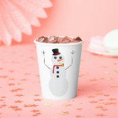 12 PC Frosty The Snowman - Shaped Disposable Paper Snack Cups