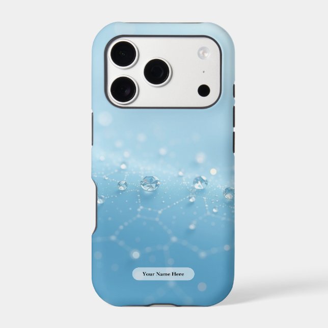 Frosty Azure Bronze Dew Dots Case-Mate iPhone Case (Back)
