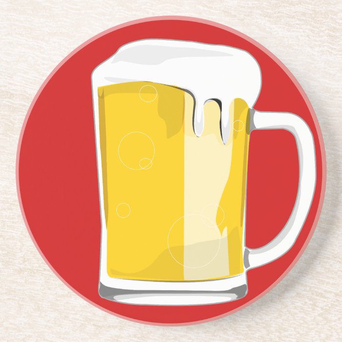 Frosty beer mug coaster