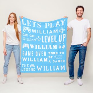 Frosty Blue Gamer Video Game Personalized Kids