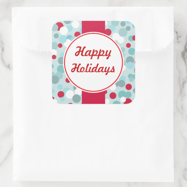 Frosty Blue Happy Holiday Christmas Stickers (Bag)
