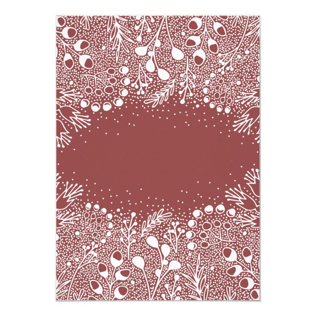 Frosty Branches Modern Red Christmas Party Invitation
